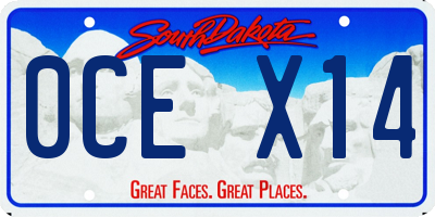 SD license plate 0CEX14