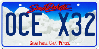 SD license plate 0CEX32