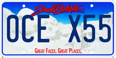 SD license plate 0CEX55