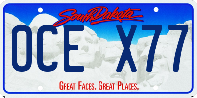 SD license plate 0CEX77