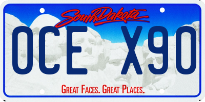 SD license plate 0CEX90