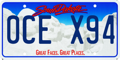 SD license plate 0CEX94