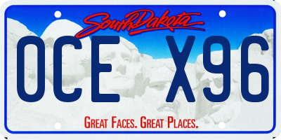 SD license plate 0CEX96