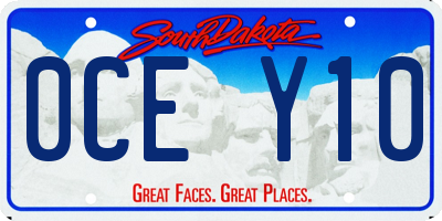 SD license plate 0CEY10