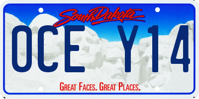 SD license plate 0CEY14