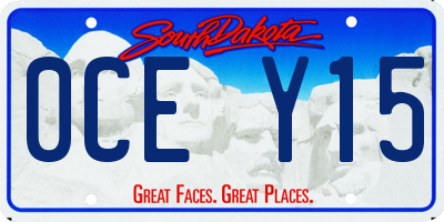 SD license plate 0CEY15