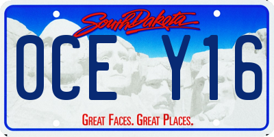 SD license plate 0CEY16