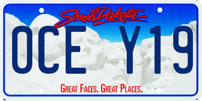 SD license plate 0CEY19