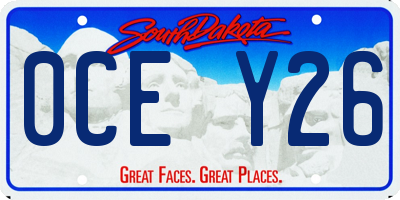 SD license plate 0CEY26