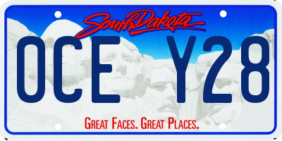 SD license plate 0CEY28