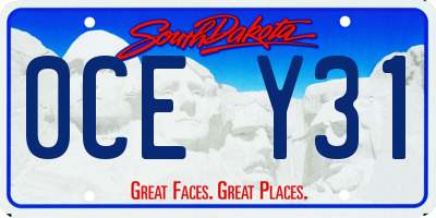 SD license plate 0CEY31