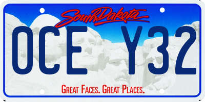 SD license plate 0CEY32