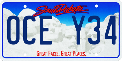 SD license plate 0CEY34