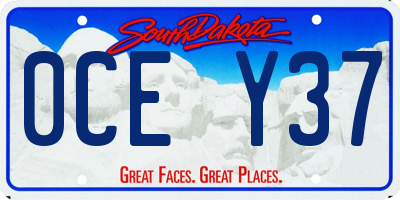 SD license plate 0CEY37