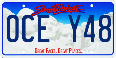 SD license plate 0CEY48