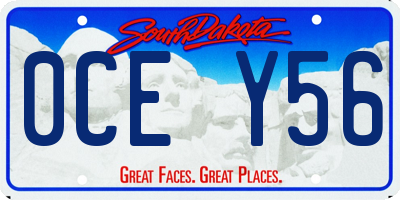 SD license plate 0CEY56
