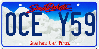 SD license plate 0CEY59