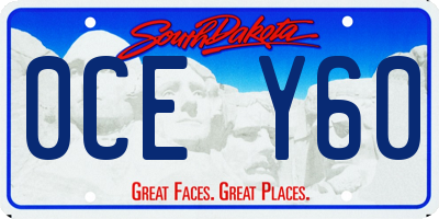 SD license plate 0CEY60