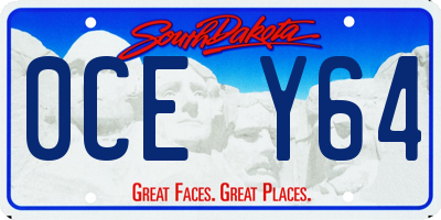 SD license plate 0CEY64