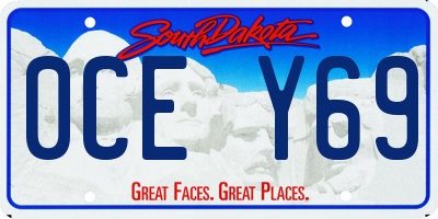 SD license plate 0CEY69