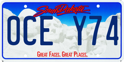 SD license plate 0CEY74
