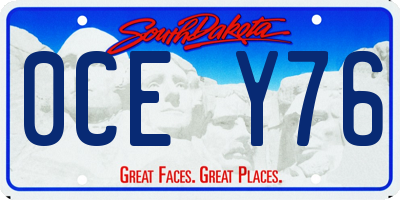 SD license plate 0CEY76