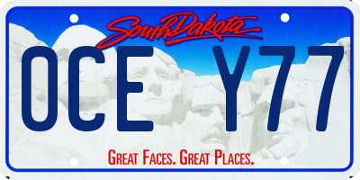 SD license plate 0CEY77