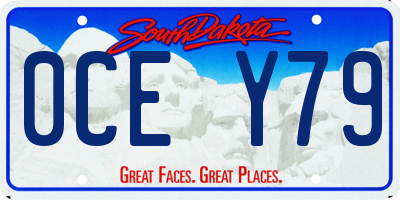 SD license plate 0CEY79