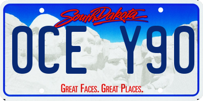 SD license plate 0CEY90