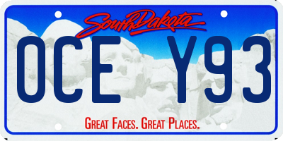 SD license plate 0CEY93