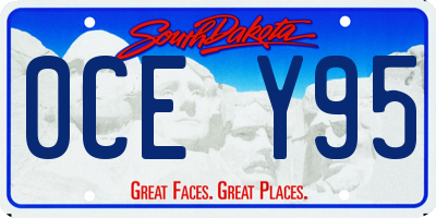 SD license plate 0CEY95