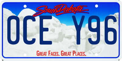 SD license plate 0CEY96