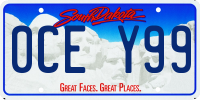 SD license plate 0CEY99