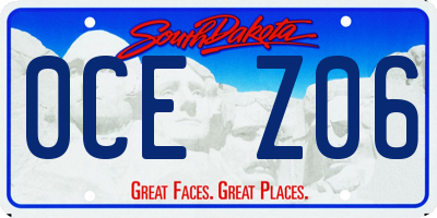 SD license plate 0CEZ06