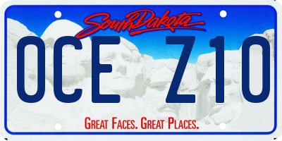 SD license plate 0CEZ10