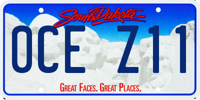 SD license plate 0CEZ11