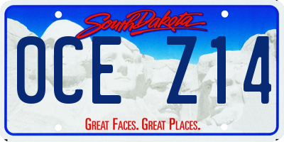SD license plate 0CEZ14