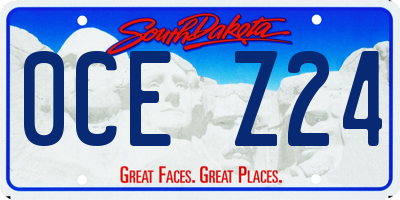 SD license plate 0CEZ24