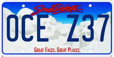 SD license plate 0CEZ37