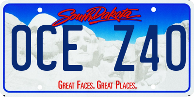 SD license plate 0CEZ40