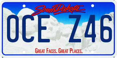 SD license plate 0CEZ46