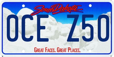 SD license plate 0CEZ50