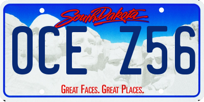 SD license plate 0CEZ56