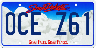 SD license plate 0CEZ61