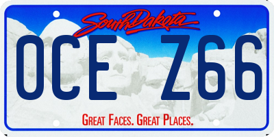 SD license plate 0CEZ66