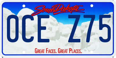 SD license plate 0CEZ75