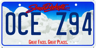 SD license plate 0CEZ94