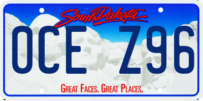 SD license plate 0CEZ96