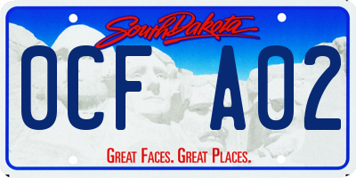SD license plate 0CFA02