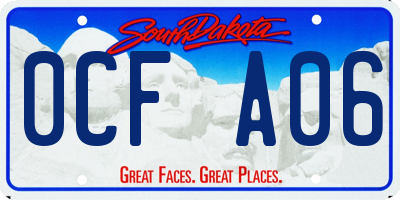 SD license plate 0CFA06
